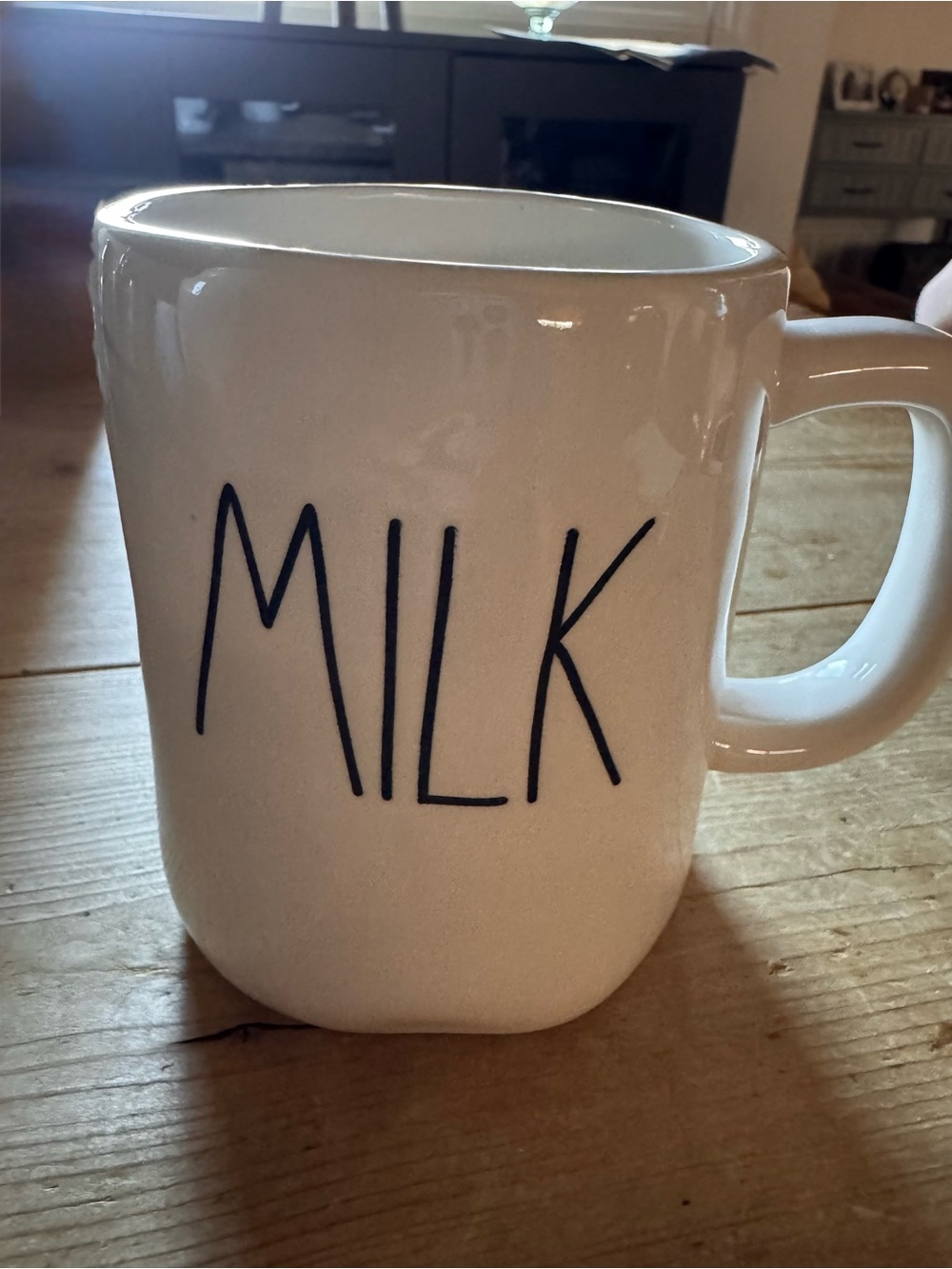 RAE DUNN BY MAGETA White 'MILK' Ceramic Mug